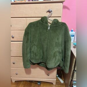 Zara Green Teddy Jacket